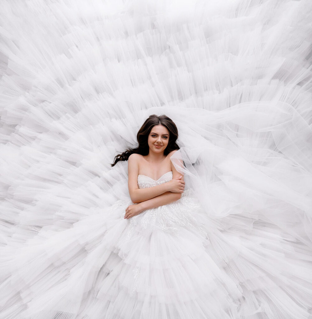 brunette model bride girl